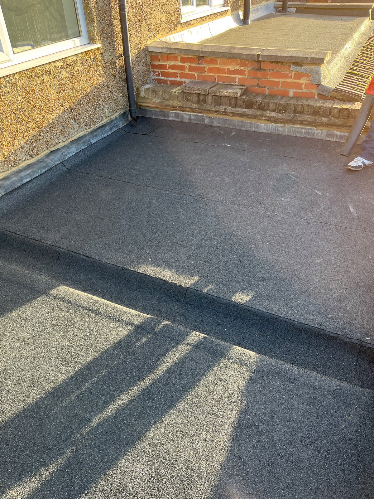 Completed flat roof