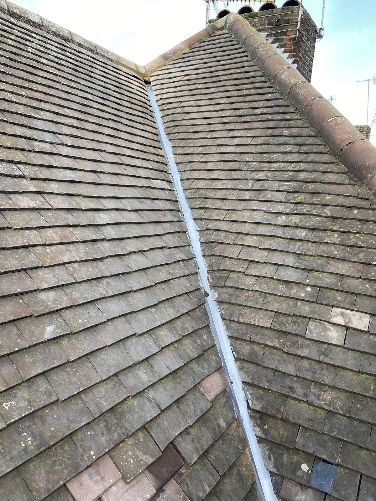 Completed valley repair