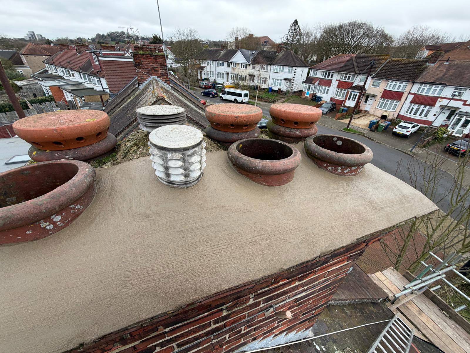 Chimney flaunching in Ruislip.
